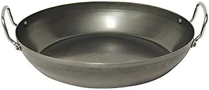 Pyrolux Industry Blue Steel Paella Pan, 45 cm/9.4 Litre, Black