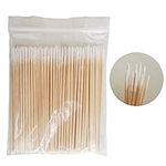 500Pcs Pointed Cotton Swabs Wooden 