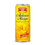 Nature's First Alphonso Mango Juice with Saffron (Kesar) 240ml Can (Pack of 6), All Natural Fruit Drink, Source of Vitamin C, Rich in Fiber