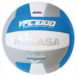 Mikasa Platinum Performance Volleyball, Blue/Silver/White