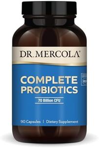 Dr. Mercola Complete Probiotics - 70 Billion CFU - Supports Immune, Digestive & Gut Health - Features 10 Strains - Shelf Stable - GMO-Free, Gluten-Free & Soy-Free - 90 Capsules (90 Servings)