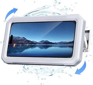 Coolpow Shower Phone Holder Waterproof【480° Rotatable】 Retractable Adjustable Shower Phone Case, Shower Accessories for Bathroom Wall Phone Mount Stand Water Proof Anti Fog Case, for 4-7" Cellphones