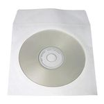 Yens® 1000 pcs White CD DVD Paper Sleeves Envelopes with Flap and Clear Window