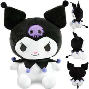 YISKY Kulomi Jouets en Peluche, Poupée en Peluche Kuromi, Kuromi Plush Toy, Kuromi Plush Doll, Kulomi Sanrio Peluche, Kuromi Peluche Figure, Kuromi Animé Peluche, pour Enfants Cadeaux d'anniversaire