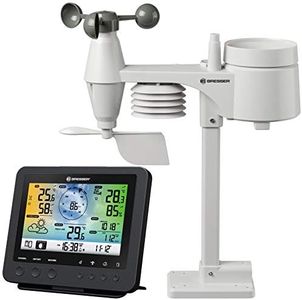 Bresser 7002580 Stazione Meteo A Colori Wi-Fi Con Sensore Professionale 5 In 1, Bianco