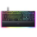 Razer BlackWidow V4 Pro (Green Switch) - Mechanical Gaming Keyboard Snap Tap (Clicky Mechanical Switches, Command Dial and 8 Macro Keys, Multi-Function Roller, Wrist Rest) UK Layout | Black