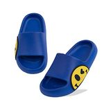 Girls Boys Beach Slippers Summer Sliders Sandals,EVA Open Toe Soft Slides,Bathroom Pool Shower Anti-Slip Shoes Flip Flops for Indoor & Outdoor(blue,9.5/10.5 UK Child)