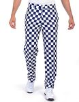 Men's Golf Pants Plaid Check Tapered Stretch Tech Elastic Slim Fit Lightweight Size 40 Plaid