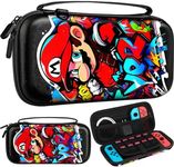 Koecya Carrying Case for Nintendo Switch/Switch OLED Travel Carry Cases for Kids Boys Teen Girls Cute Kawaii Design Aesthetic Portable Hard Shell Covers Pouch Storage Bag for Nintendo Accessories