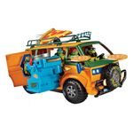 Teenage Mutant Ninja Turtles: Mutant Mayhem Pizza Fire Delivery Van. Ideal present for boys 4 to 7 years and TMNT fans!, Orange