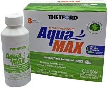 Thetford AquaMAX Summer Cypress Scent RV Holding Tank Treatment, Formaldehyde Free, Waste Digester, Septic Tank Safe, 6 Pack 8oz Bottles (96689)