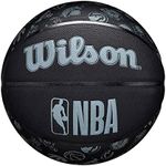 Wilson NBA All Team Basketball, Black, Size 5