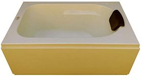 MADONNA Bonn Acrylic Portable Freestanding Bathtub (with Headrest) - Ivory