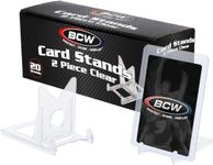 Box of 20 BCW 2-Piece Card Display Stands for Top Loaders, Magnetics, or Screwdowns