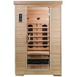 SaunaMed 2 Person Hemlock FAR Infrared Home Indoor Sauna Cabin EMR Neutral™