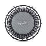 JumpSport 430 Home 44 Inch Low Impact Adult Mini Exercise Fitness Rebounder Trampoline with Streaming Videos and Workout DVDs, Black