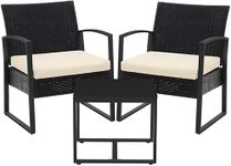 3-Piece Bistro Outdoor Patio Furniture Set, Beige