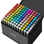 120 Colors Alcohol Markers,Art Markers for Kids and Adult Drawing Markers Dual Tip Coloring Painting Perfect for Kids Adult Gift