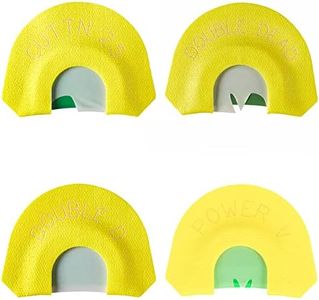 Hunters Specialties HS Strut Fearsome 4 Premium Flex Hunting Realistic Sounds Diaphragm Yellow Tape Turkey Call 4-Pack, Black