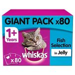 whiskas Pouch Fishermans Choice Jelly Adult Cat Food 100g x 80