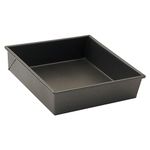 Winco HSCP-0808 Square Non-Stick Cake Pan, 8-Inch by 8-Inch, Aluminized Steel, Black