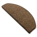 casa pura Pack of 15 Stair Tread Mats, London - 25 x 65 cm - Choco Brown | Multiple Colour Options