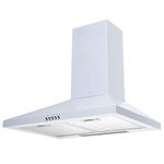 SIA CHL60WH 60cm White Pyramid 3 Speed Chimney Cooker Hood Kitchen Extractor Fan