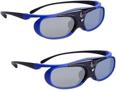 Sintron 2X ST08-DLP 3D Active DLP-Link Glasses Eyewear Rechargeable - 144Hz for 3D-Ready DLP Projectors Including Optoma, BenQ, Acer, Dell, Viewsonic, Vivitek, Sharp, LG, NEC, Mitsubishi (Blue)