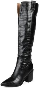 Journee Collection Womens THERESE Thigh-High Boots Black 8 Extra Wide (E+, WW)