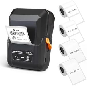 SUPVAN T50M Pro Label Printer with 4 Label roll, Thermal self-Adhesive Label Printer, Smart App Over 40 Fonts, Over 150 Designs and Over 700 Icons for Home, Office and Business