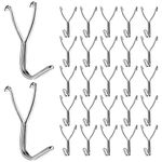 MOROBOR Pegboard Hooks, 50Pcs 20mm Hook of Stainless Steel Peg Hook for Kitchen Garage Storage, Accessories, Workbench Tools, Craft Supplies