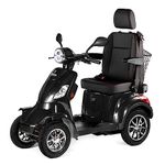 VELECO Faster with Adjustable Captain Seat The Ultimate Mobility Device Fully Assembled Disability Aid (Black)