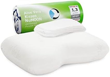 Orthopädisches Nackenstützkissen / Seitenschläfer-Kissen NuMOON zur Druckentlastung der HWS, von Experten empfohlen, Kopfkissen für Allergiker, Entzündungshemmender Aloe Vera Extrakt & gratis Bezug