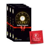 Cupid Dotted & Extra TIme Condoms (Pack of 3) | Lubricated & Multitextured Condoms | For Her Enhanced Pleasure | Pack of 3, 20 Pcs Each