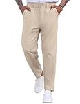 COOFANDY Men's Golf Pants Lightweight Stretch Hiking Outdoor Work Pants Tapered Trouser(Light Coffee, M)