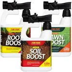 Turf Perk Soil Boost 32 Root Boost 32 oz & Lawn Boost 32oz Mixed Lawn Treatment | Soil Repair and Prepare Lawn Starter Solution - All Natural Soil Food for All Types of Grass