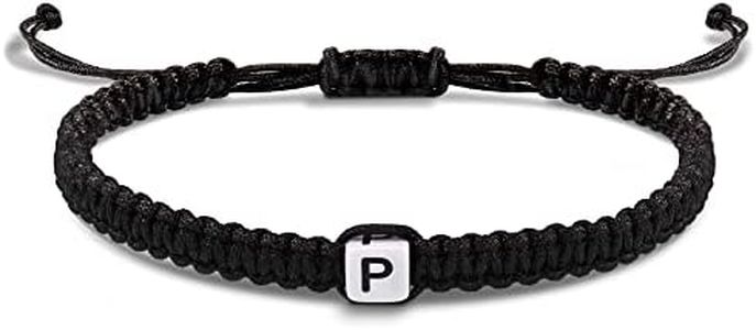 Graduation Gifts for Him 2024 P Initial Bracelet for Teen Girl Gifts for Friend Female Dainty Adjustable Birthday Gifts for Women Braided Bracelets Jewelry