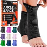 MODVEL 2-Pack Ankle Brace for Men and Women, Sprained Ankle Brace for Plantar Fasciitis Relief, Ankle Stabilizer Brace, Achilles Tendonitis Support and Foot Plantar Fasciitis Sock, Ankle Wrap Support