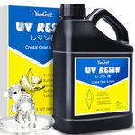 UV Resin - 500g Crystal Clear UV Curing Resin, Low Odor Hard Type Ultraviolet Cure Resin for DIY Jewelry Making, Resin Crafts, Painting - Transparent Bubbles Free UV Epoxy Resin for Casting, Statues