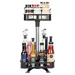BELLE VOUS 2-Tier Rotating Spice Rack Organiser - Metal Carousel/Lazy Susan for Kitchen Storage - Revolving and Spinning