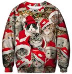 PNKJ Unisex Funny Ugly Christmas Holiday Party Sweatshirts 3D Print Novelty Tops Pullovers for Men and Women,L