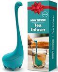 OTOTO Baby Nessie Loose Leaf Tea Strainer with Steeping Spoon - Cute Lake Monster Silicone Tea Infuser for Herbal Tea Gifts