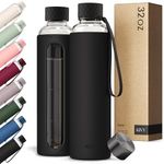 KIVY Glass Water Bottle with Silico