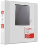 Staples 2661486 Standard 2-Inch 3-Ring View Binders White 6/Carton (26444CT)