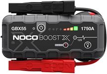 NOCO Boost X GBX55 1750A 12V UltraSafe Lithium Jump Starter, Car Battery Booster, Jump Start Pack, Portable Power Bank Charger, and Jumper Cable Leads for up to 7.5L Petrol and 5.0L Diesel Engines