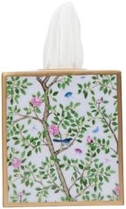 Jaye's Studio Decorative Tissue Holders, Blue Pink Enamel Cube, Elsie