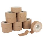 TIGERTAPES - Pack of 12 | 2.5cm x 4.5m (Beige) - Tiger Club Non Tear Elastic Adhesive Bandage - Sports Tape for Thumb, Toe, Elbow, Wrist Joint Support | Strapping Tape for Medical Use