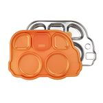 Innobaby Din Din Smart Stainless Divided Platter with Sectional Lid, Stainless Steel Divided Plate for Babies, Toddlers and Kids, BPA Free Plate