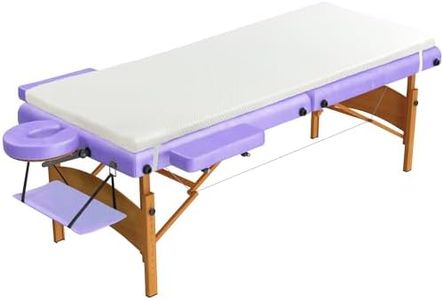 HOMBYS 5-Area Memory Foam Massage Bed Mattress Topper with Removable Cover, 3" Thickness Massage Table Mattress Topper with Elastic Bands, Non-Slip Lash Bed Cushion Only (Bed Not Included)