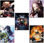 Selesmir Design Anime Poster Anime Posters for Boys Room Poster Art Prints Unframed Set of 5 (8x10 Inches) Japanese Anime Wall Art Poster Home Bedroom Playroom Wall Decor